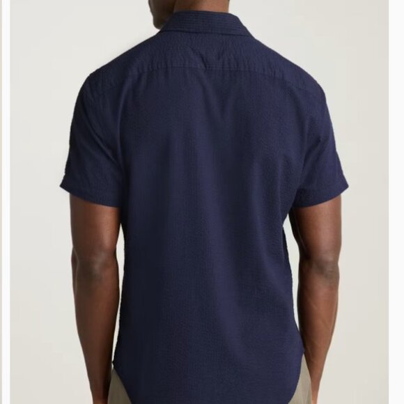 Bonobos Riviera short-sleeve in Blue Black Seersucker Check - Picture 10 of 10